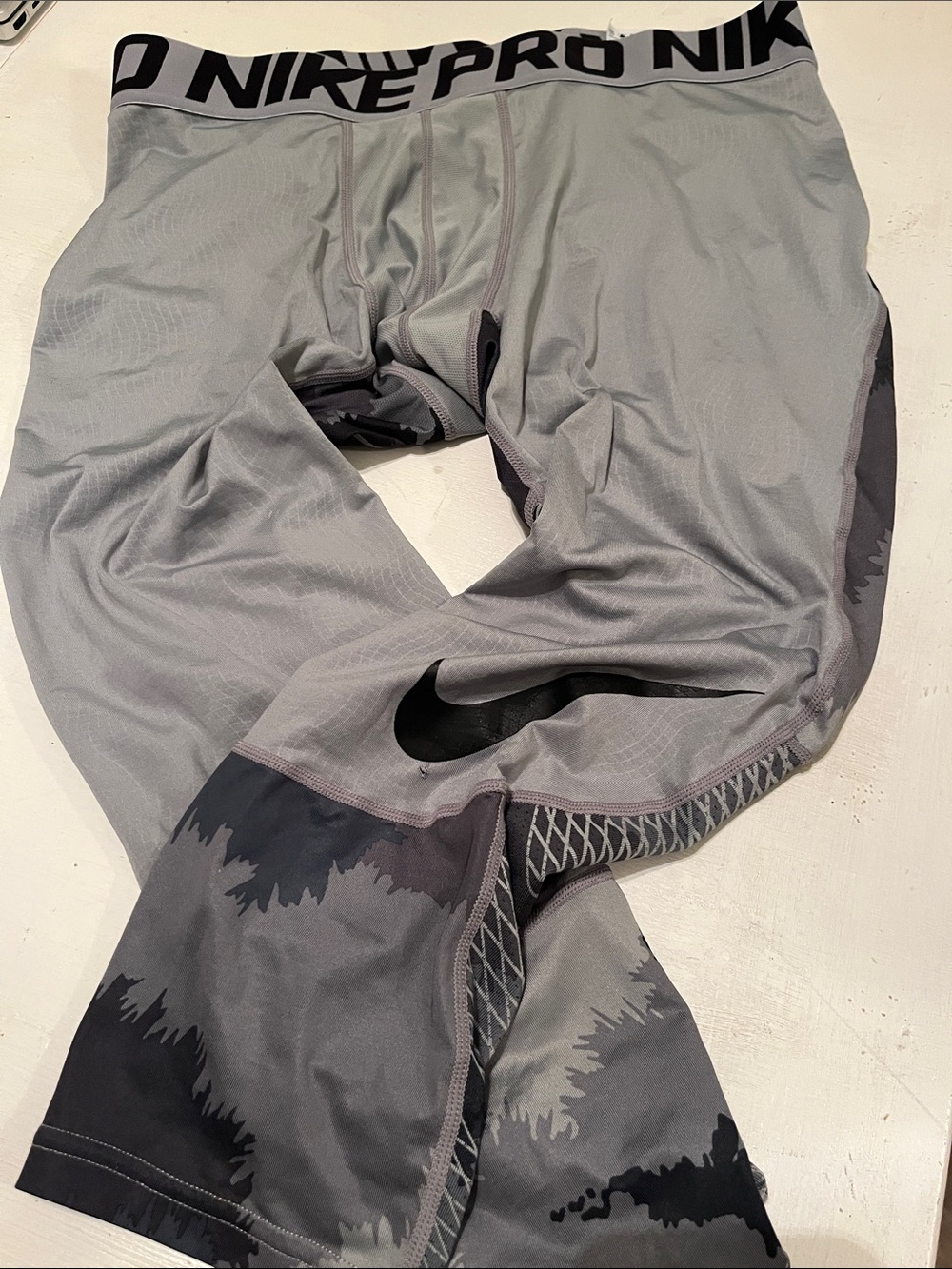 Nike Men’s Grey Compression 3/4 Tights